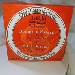 Elarila San Pellegrino Shea Butter With Sweet Almond Milk Body Cream New